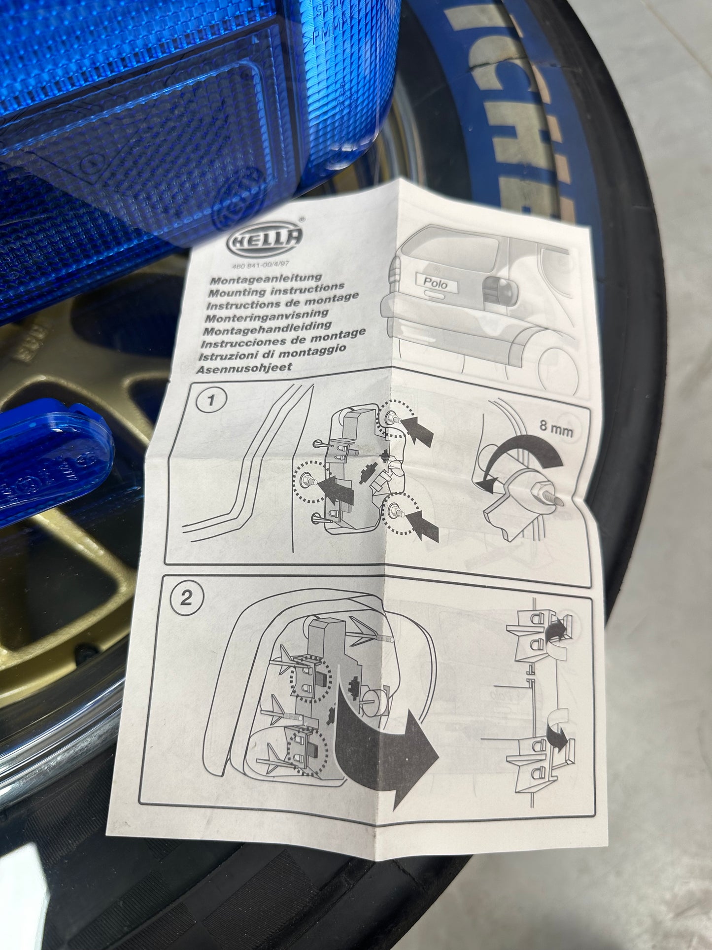 Hella Magic Colour Blue Polo 6n taillights