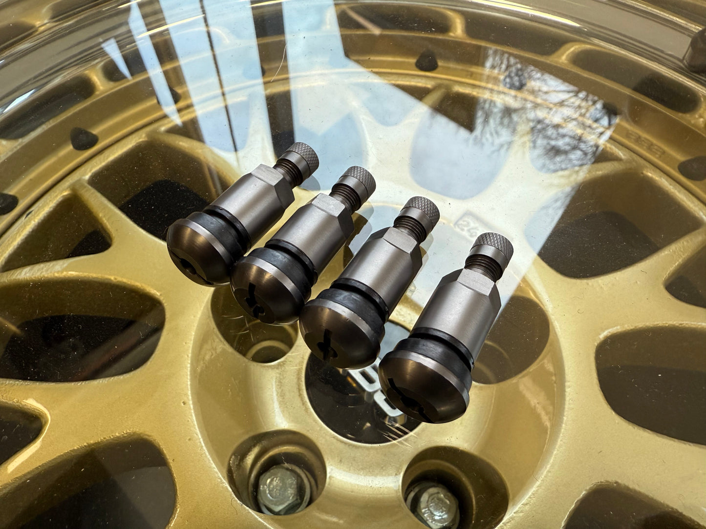 11,5 mm velgventiel / Ventiel (zwart zilver chroom)