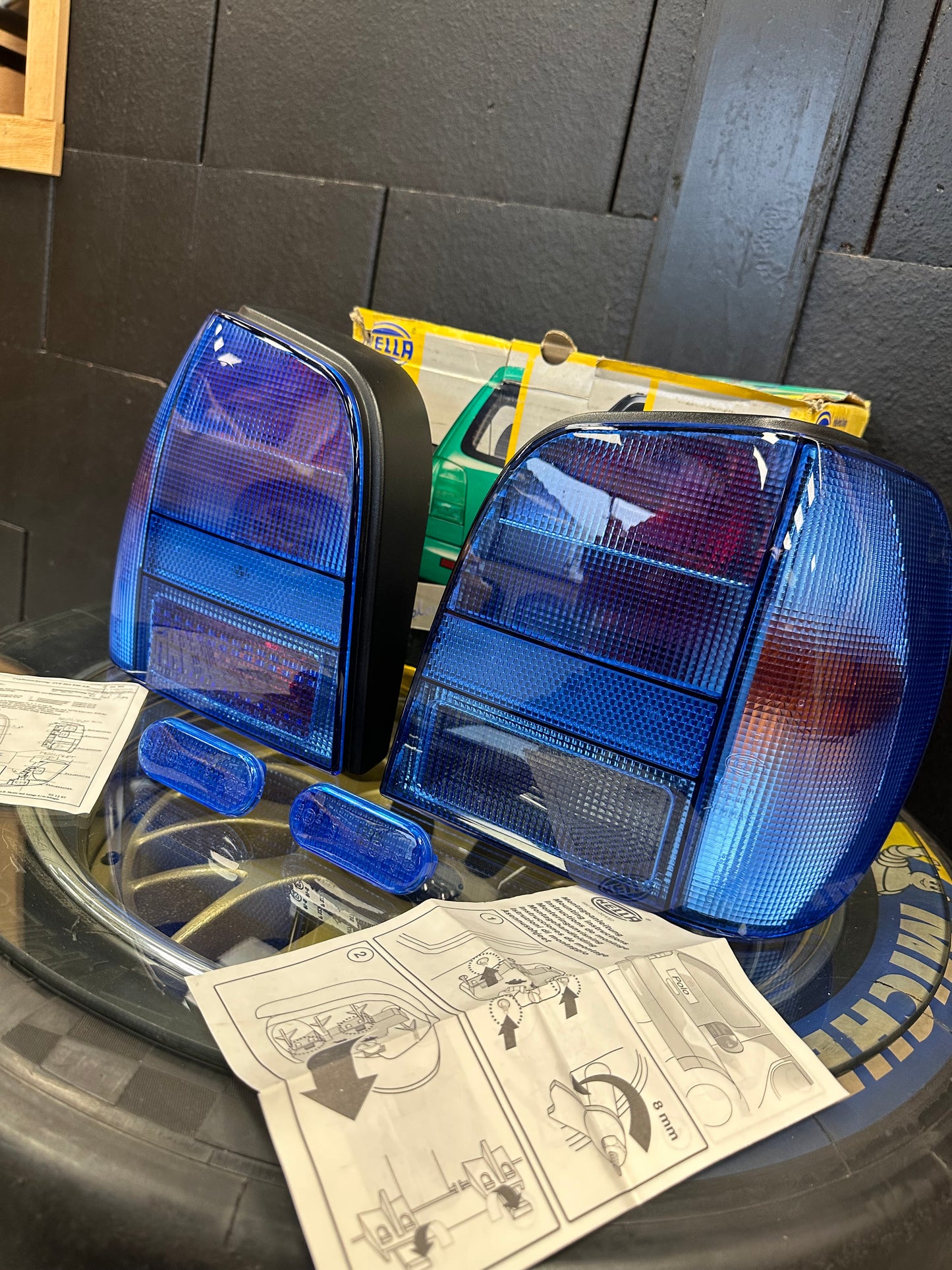 Hella Magic Colour Blue Polo 6n taillights