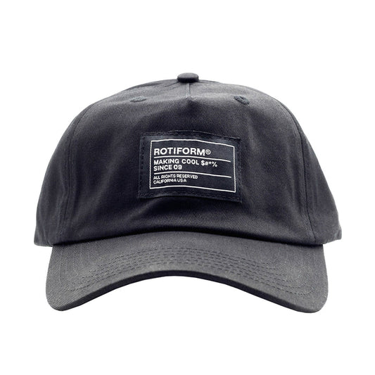 Rotiform MAKING COOL S#*% Unstructured Strapback Hat - black