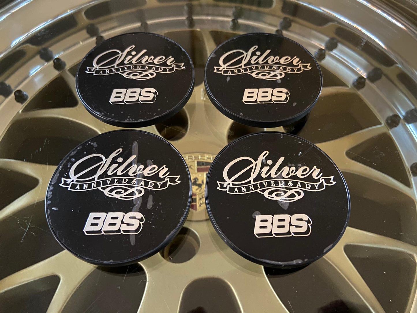 BBS 70.6mm 25th Anniversary Centercaps Badges Logos
