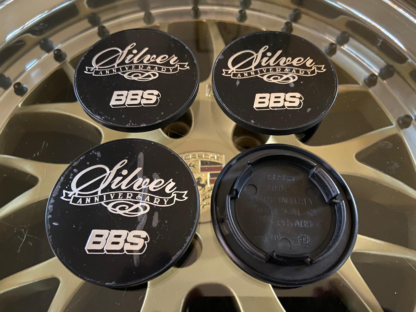 BBS 70.6mm 25th Anniversary Centercaps Badges Logos