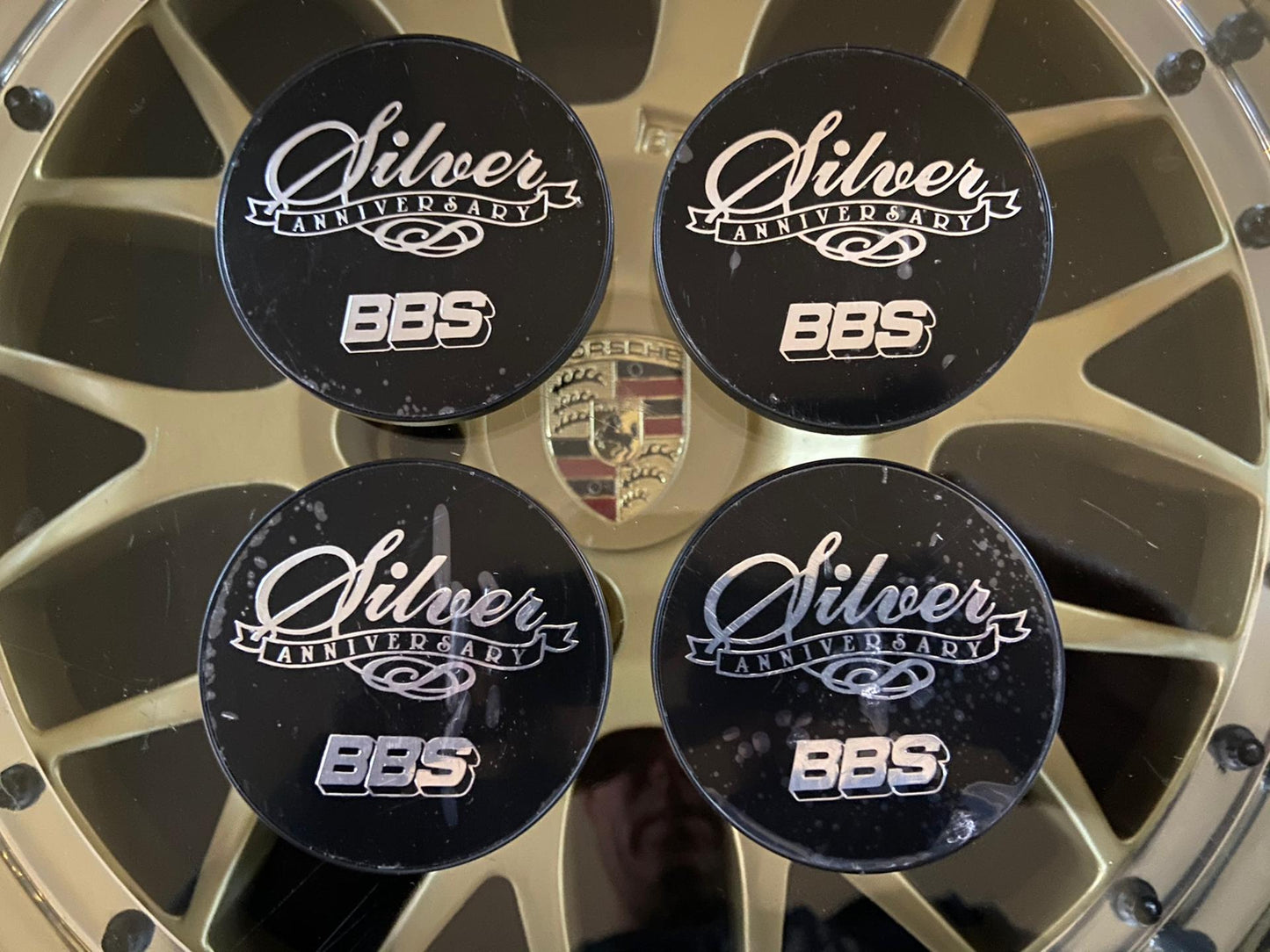 BBS 70.6mm 25th Anniversary Centercaps Badges Logos