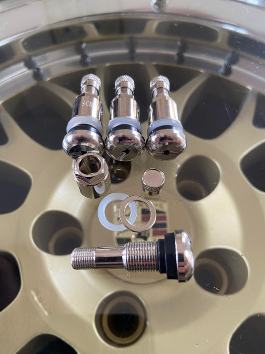 11.5mm Wheel Rim valve / Ventiel ( Black Silver Chrome )