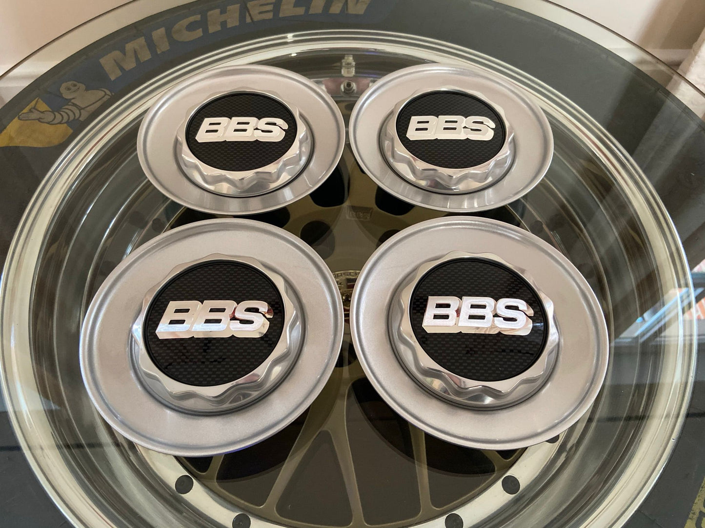 BBS RC centercaps set wheel cap caps ( incl logo's )