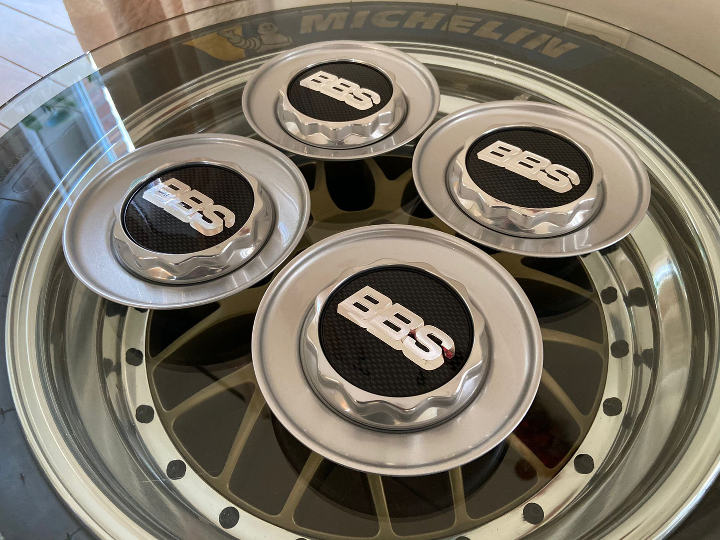 BBS RC centercaps set wheel cap caps ( incl logo's )