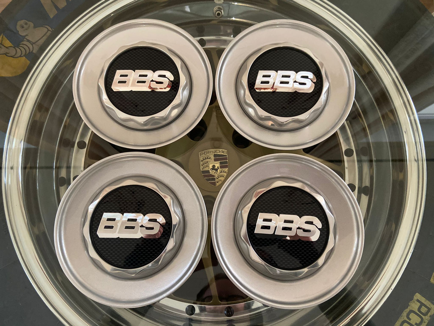BBS RC centercaps set wheel cap caps ( incl logo's )