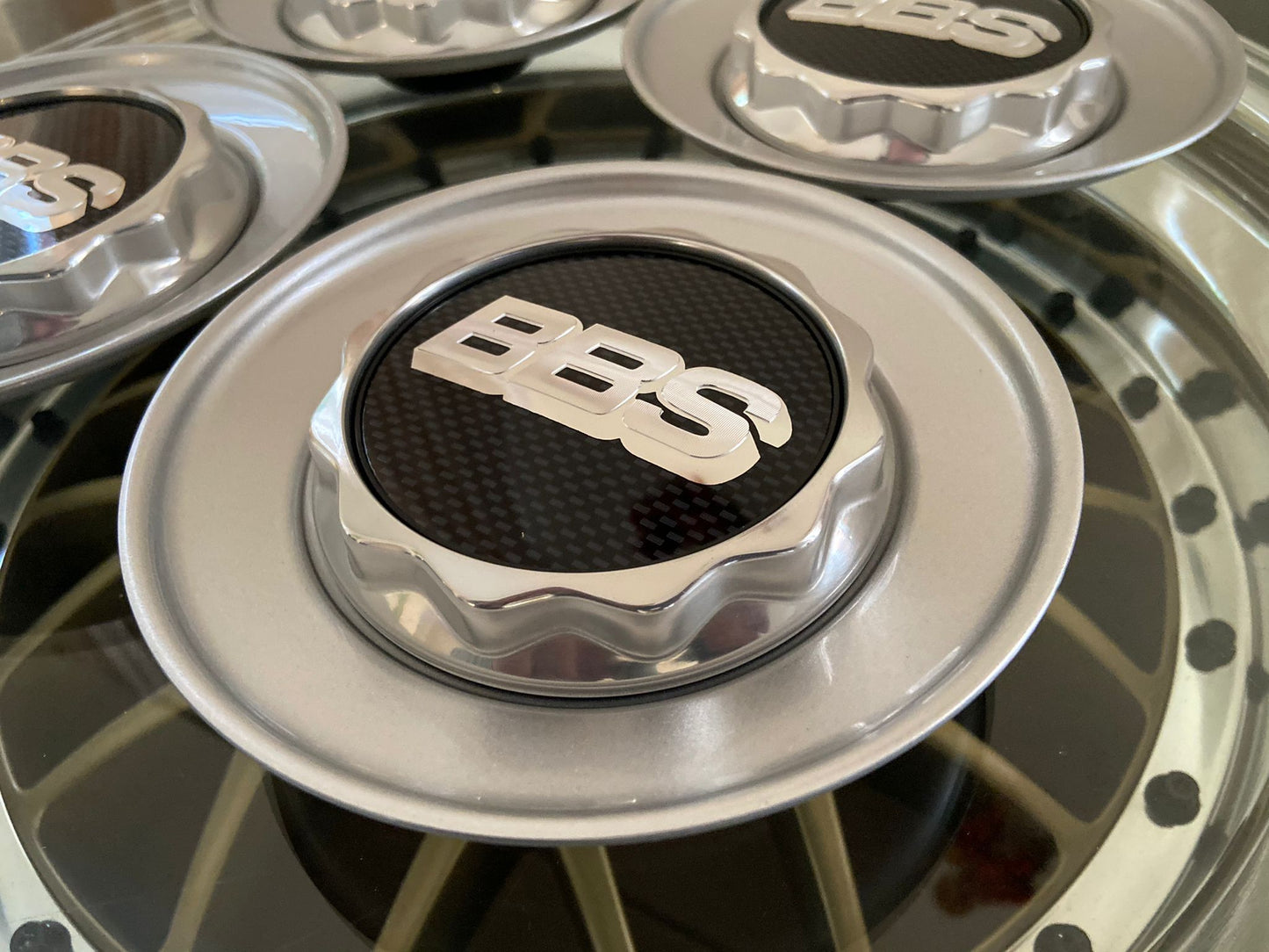 BBS RC centercaps set wheel cap caps ( incl logo's )