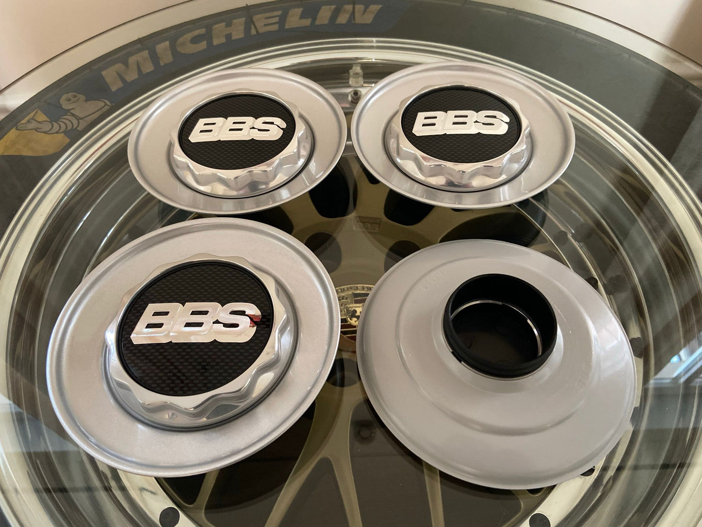 BBS RC centercaps set wheel cap caps ( incl logo's )