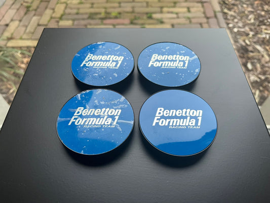 BBS 70.6mm Blue Benetton Centercaps Badges Logos