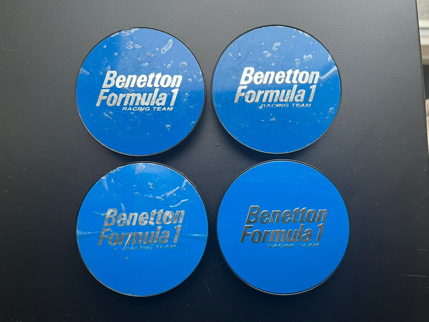 BBS 70.6mm Blue Benetton Centercaps Badges Logos