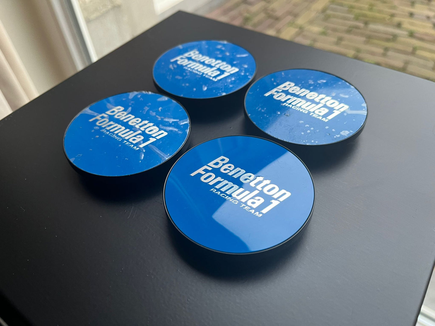 BBS 70.6mm Blue Benetton Centercaps Badges Logos