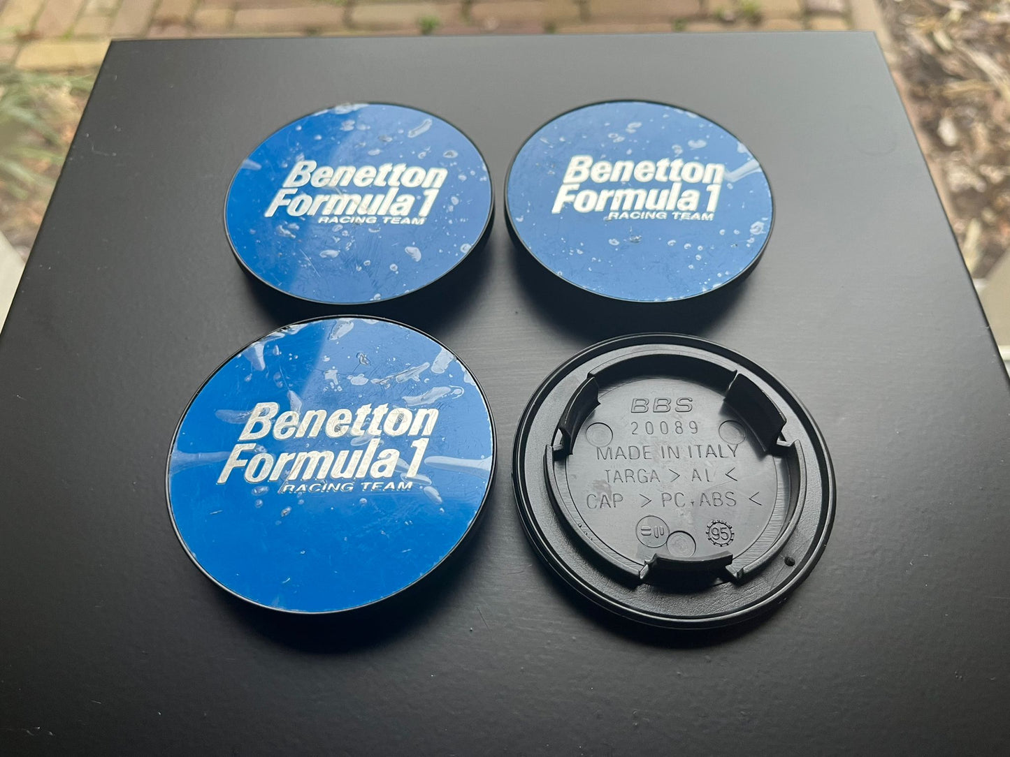 BBS 70.6mm Blue Benetton Centercaps Badges Logos