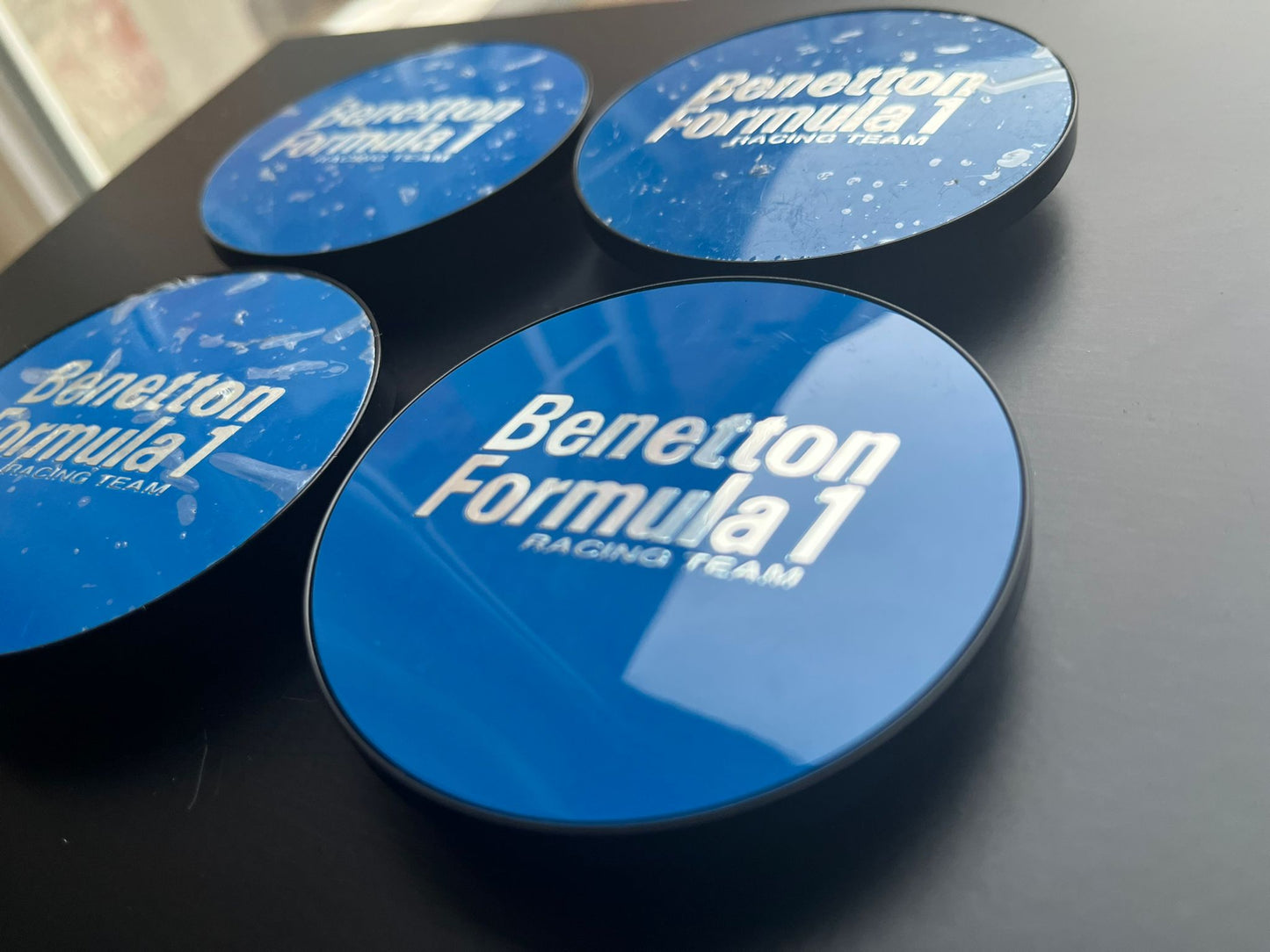 BBS 70.6mm Blue Benetton Centercaps Badges Logos