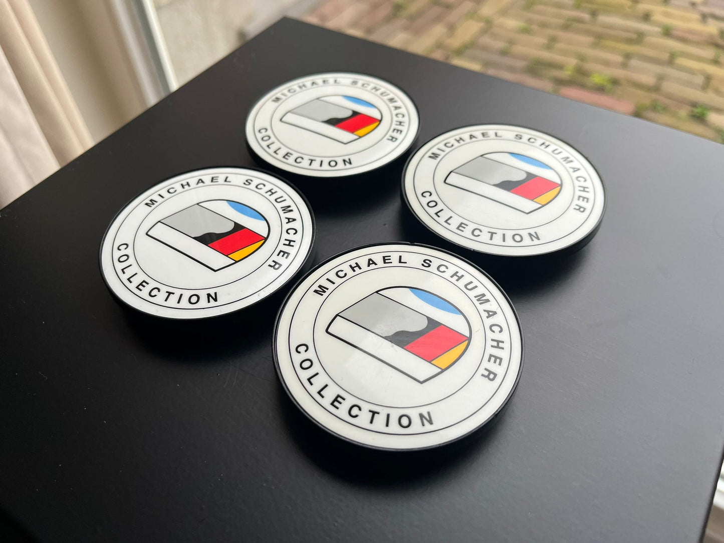 BBS 70.6mm Michael Schumacher Centercaps Badges Logos