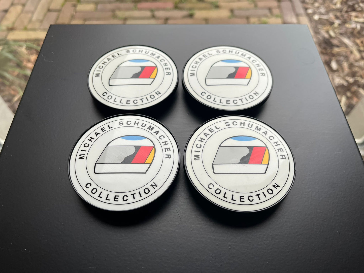 BBS 70.6mm Michael Schumacher Centercaps Badges Logos