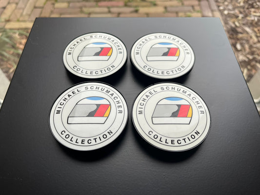 BBS 70.6mm Michael Schumacher Centercaps Badges Logos