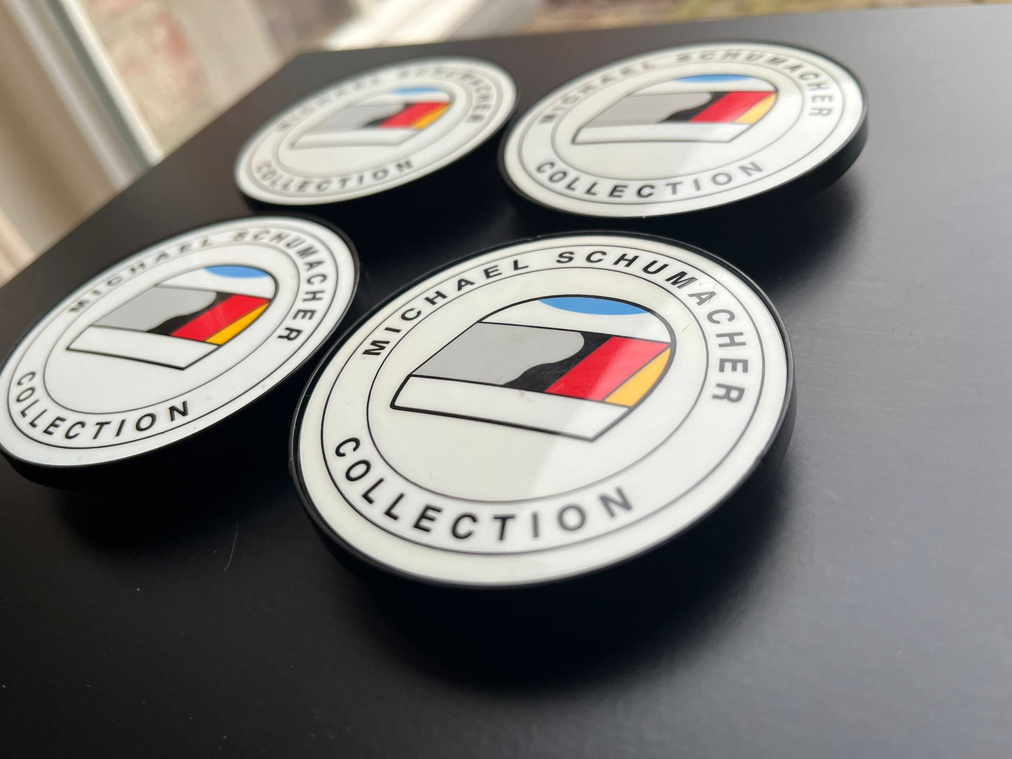 BBS 70.6mm Michael Schumacher Centercaps Badges Logos