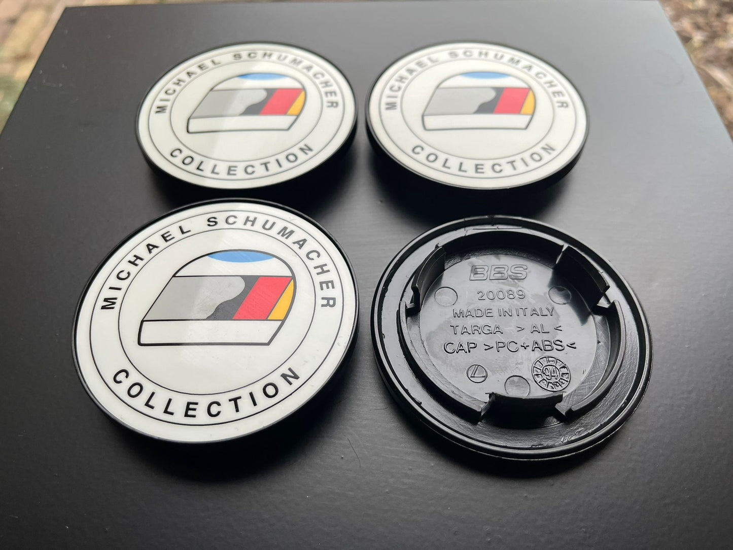 BBS 70.6mm Michael Schumacher Centercaps Badges Logos