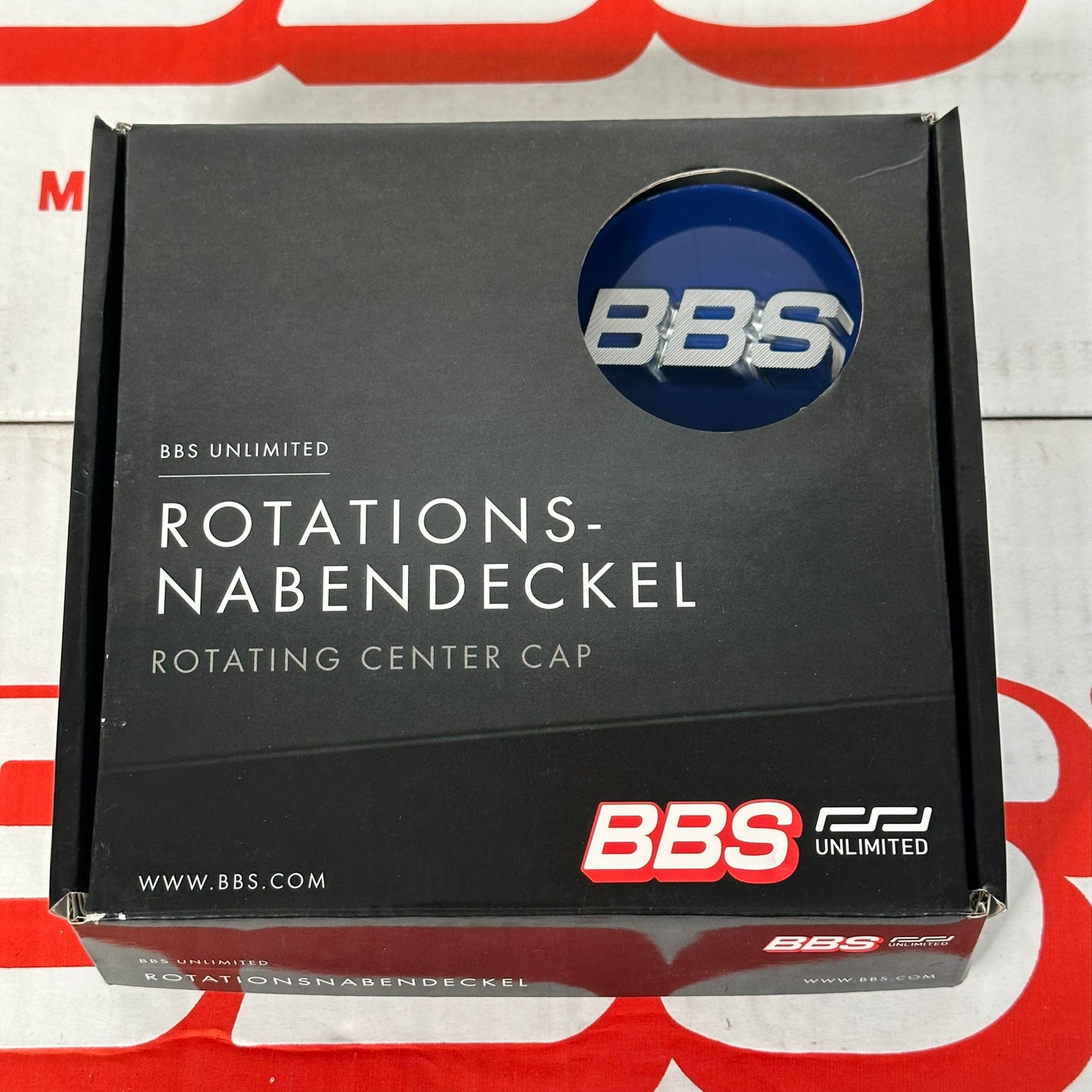 BBS 56mm Blue / Silver Centercaps Badges Logos (self leveling)