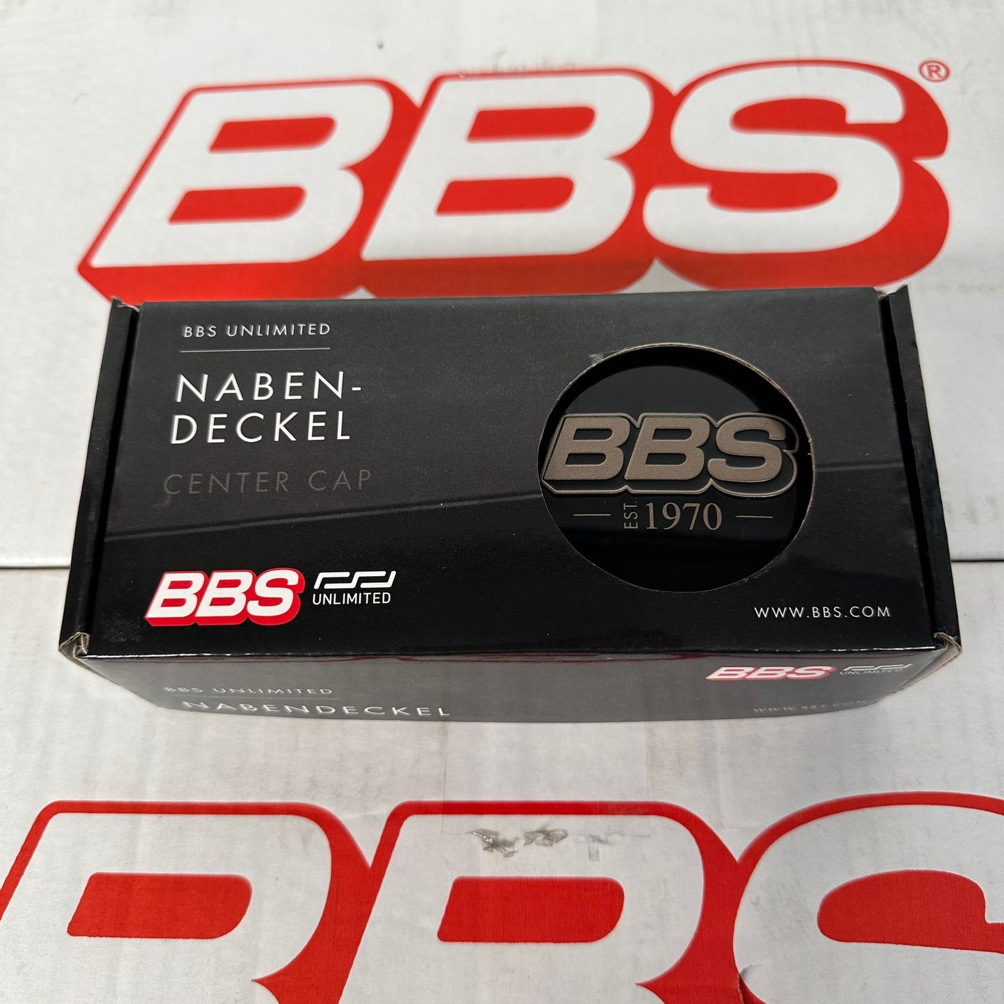 BBS “EST. 1970” 70.6mm Black / Bronze Centercaps Badges Logos