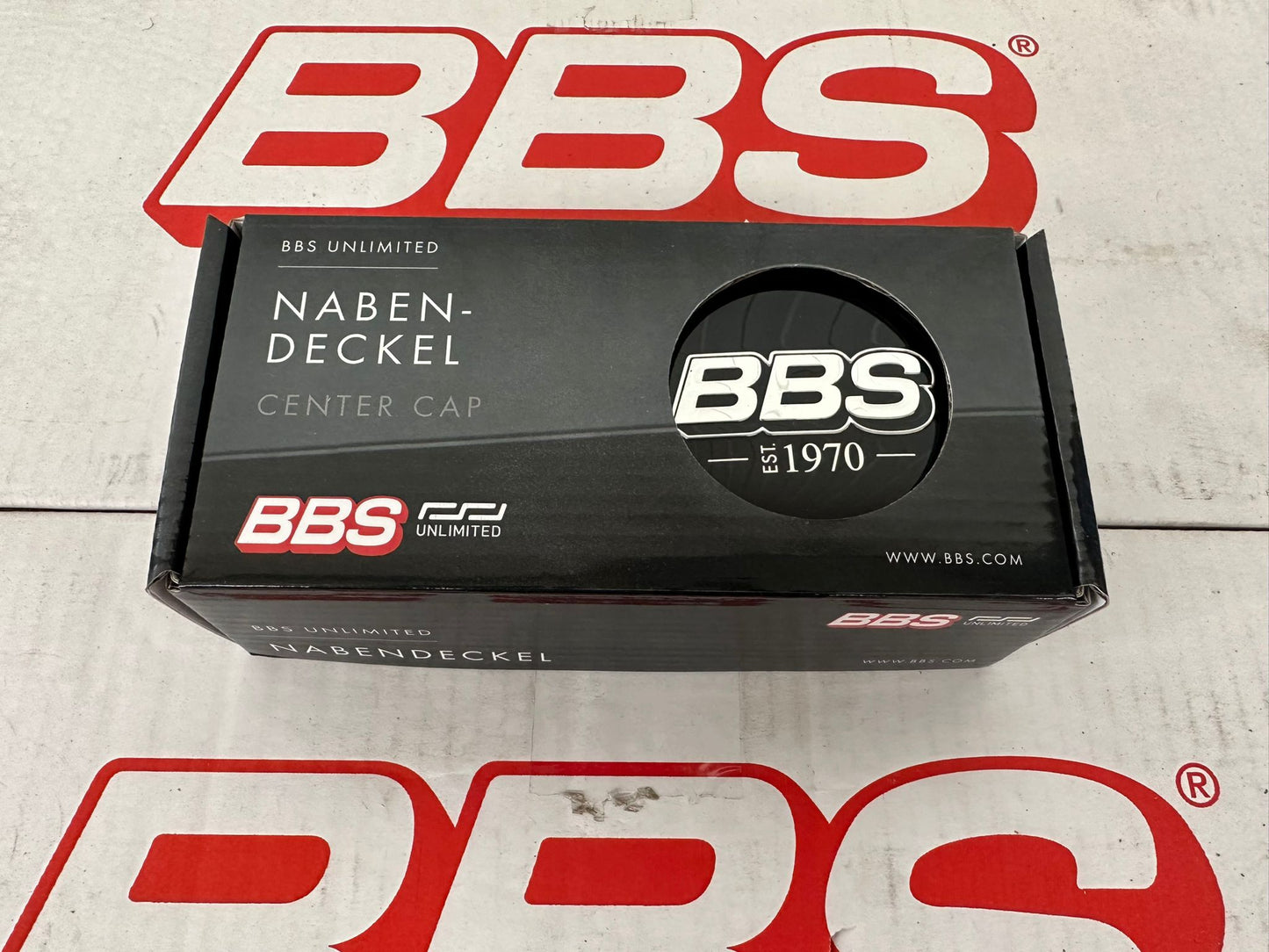 BBS "EST. 1970" 70.6mm Black / Chrome Centercaps Badges Logos