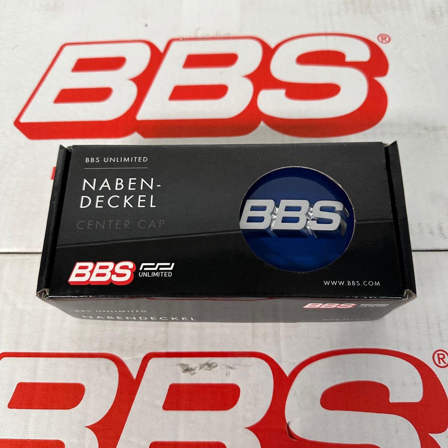 BBS 70.6mm Blue / Silver Centercaps Badges Logos (self leveling)