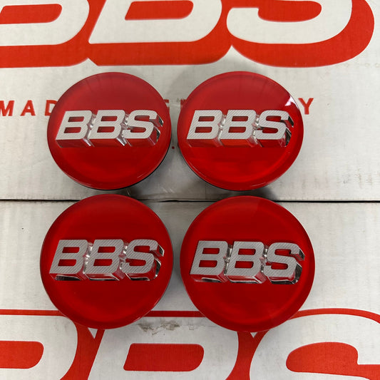 BBS 70.6mm Red / Silver Gold Centercaps Badges Logos (self leveling)