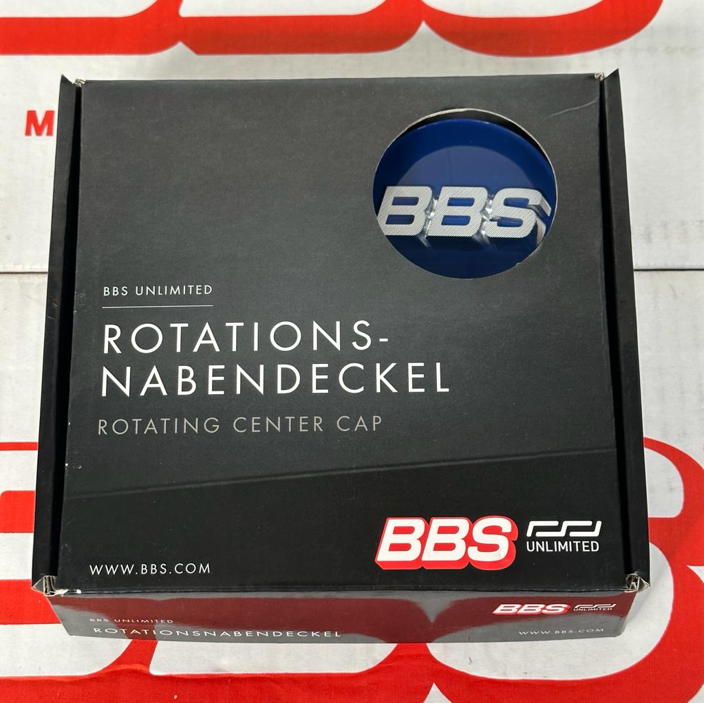 BBS 70.6mm Blue / Silver Centercaps Badges Logos (self leveling)