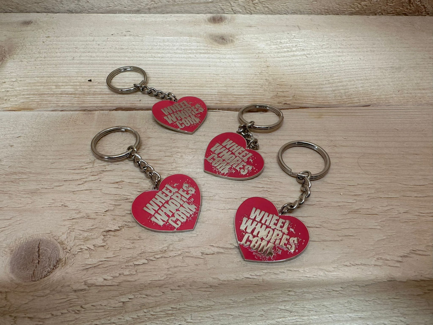 Keychain Love Heart (Pink/Chrome)