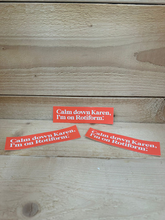 Rotiform Sticker 'Calm down Karen' Orange