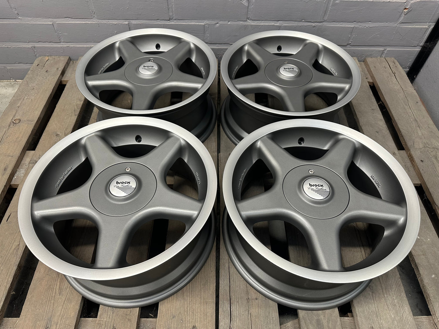 16” Brock B1 4x100 wheels