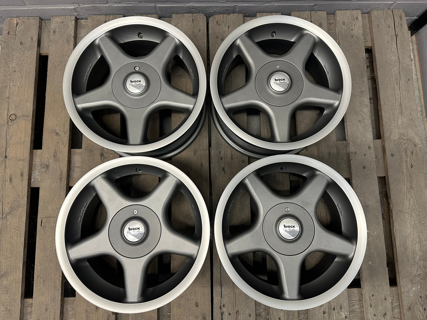 16” Brock B1 4x100 wheels